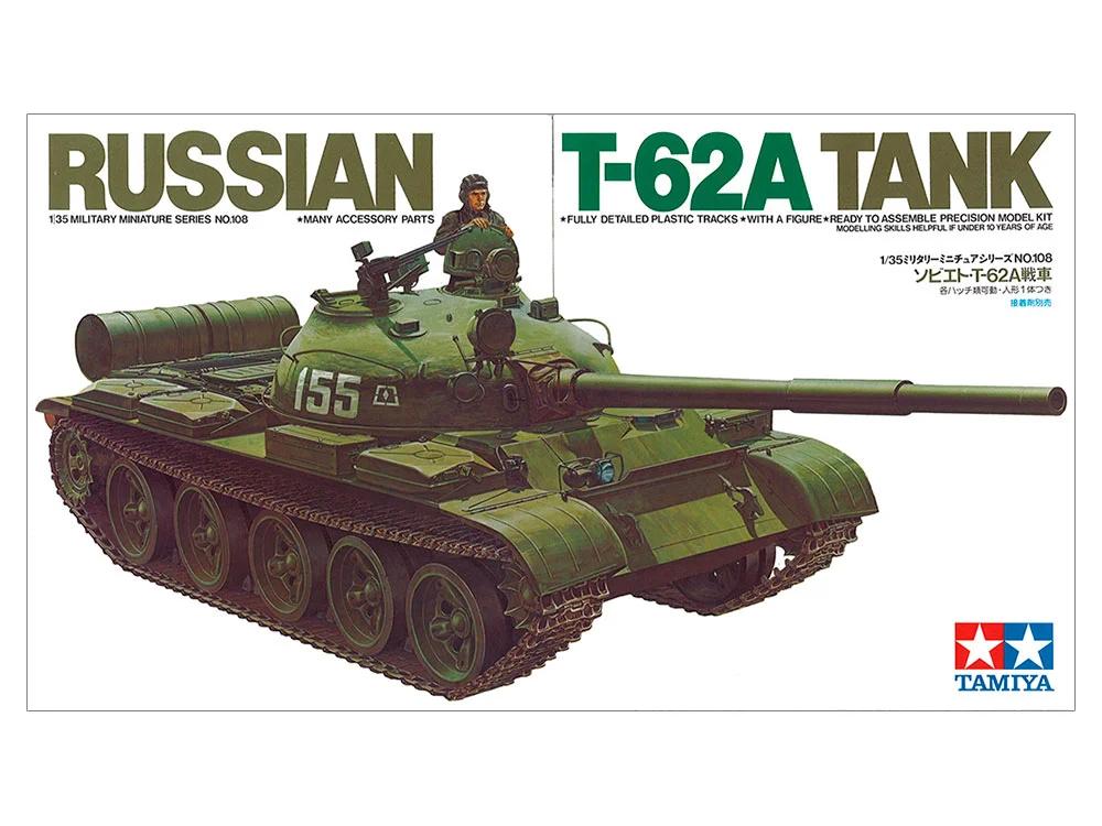 Tamiya 1/35 T-62A Russian Tank Model Kit — official product photo 1