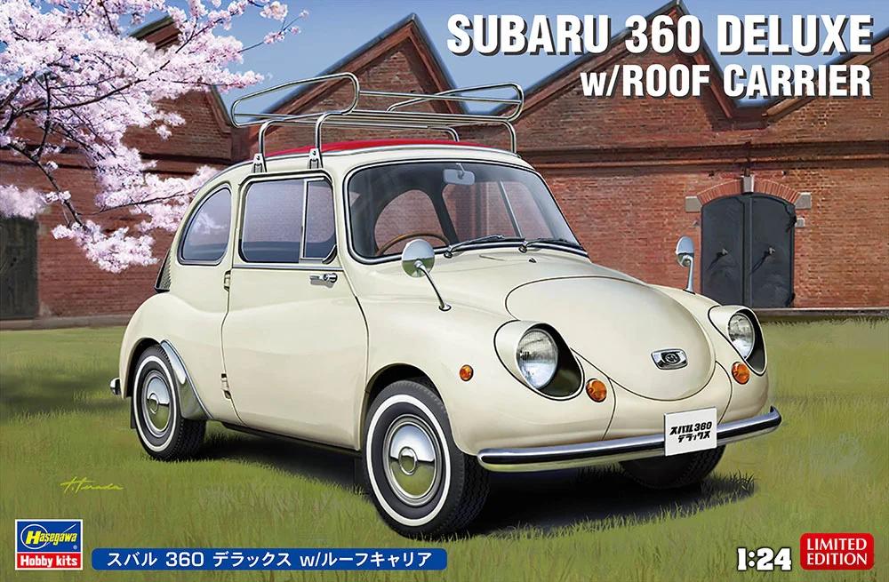 Hasegawa 1/24 Subaru 360 Deluxe W Roof Carrier Model Kit — box art