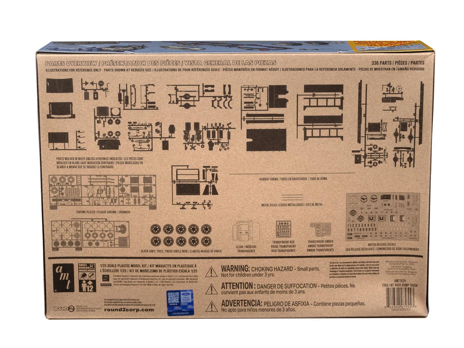 AMT 1/25 LNT-8000 Ford Louisville Dump Truck Model Kit — official product photo 2