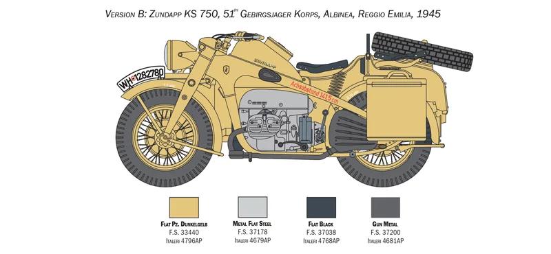 Italeri Zundapp Ks 750 1 9 Model Kit — official product photo 5