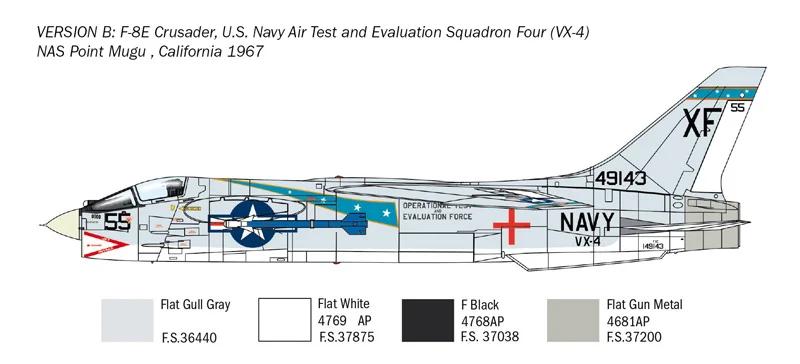 Italeri 1/72 F-8E Crusader Model Kit — official product photo 5