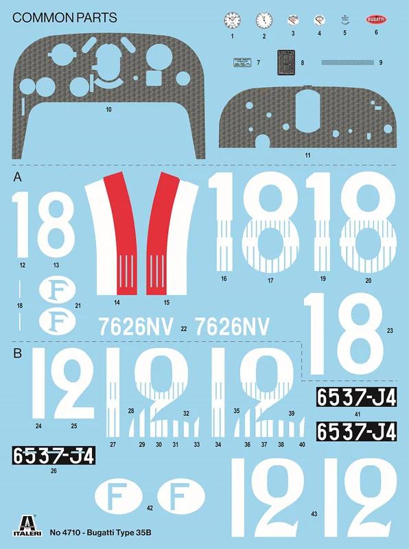 Italeri 1/12 Bugatti 35b Model Kit — official product photo 6