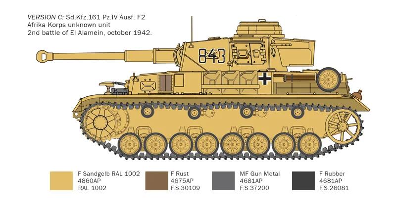 Italeri 1/35 Pz IV F1 F2 G W Africa Korps 80th Model Kit — official product photo 6