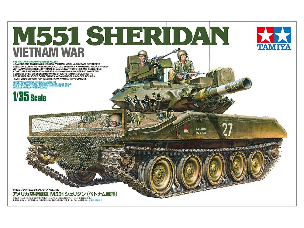 Tamiya 1/35 US Sheridan Tank M551 Nam Model Kit — official product photo 1
