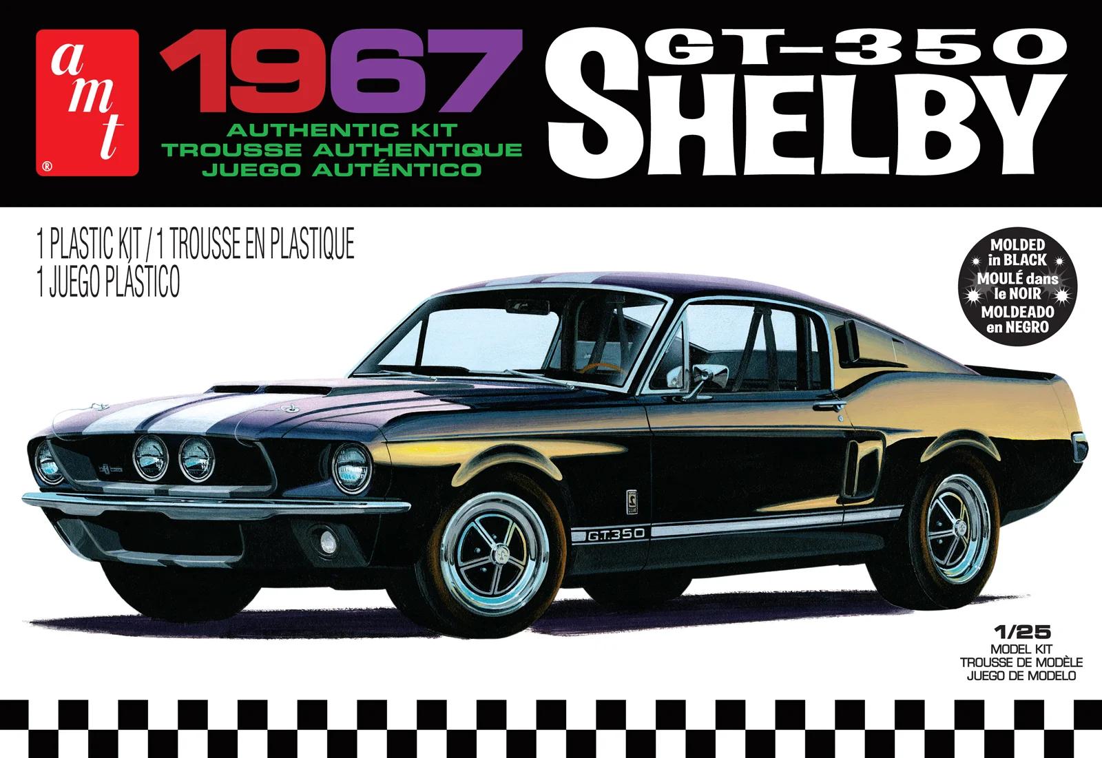 AMT 1/25 1967 Shelby Gt350 Black Model Kit — box art