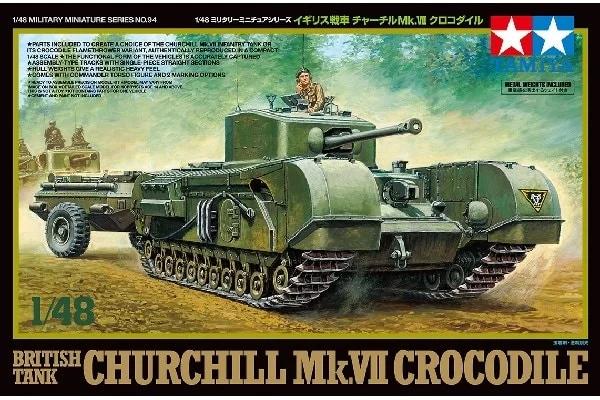 Tamiya Brit Churchill MK Vii Croc 48 Model Kit — box art