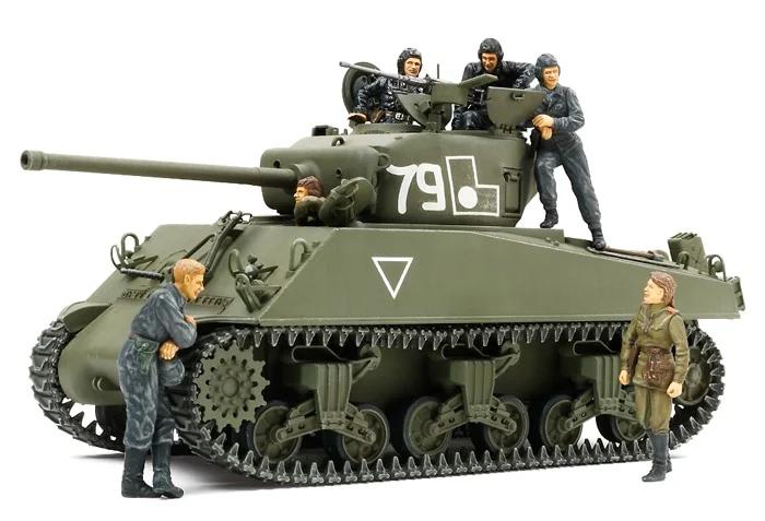 Tamiya 1/35 M4a2 Sherman W Figs Model Kit — official product photo 1