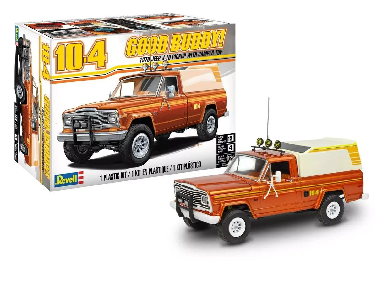 Revell 1/24 79 Jeep J10 Pickup W Camper Top Model Kit — box art