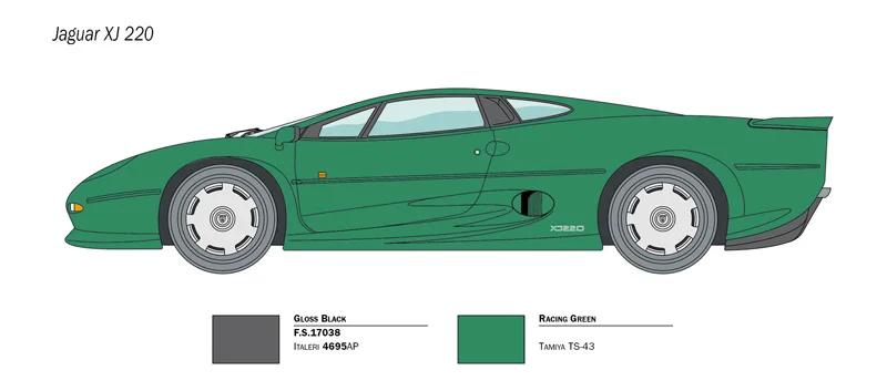Italeri 1/24 Jaguar Xj220 Model Kit — official product photo 4