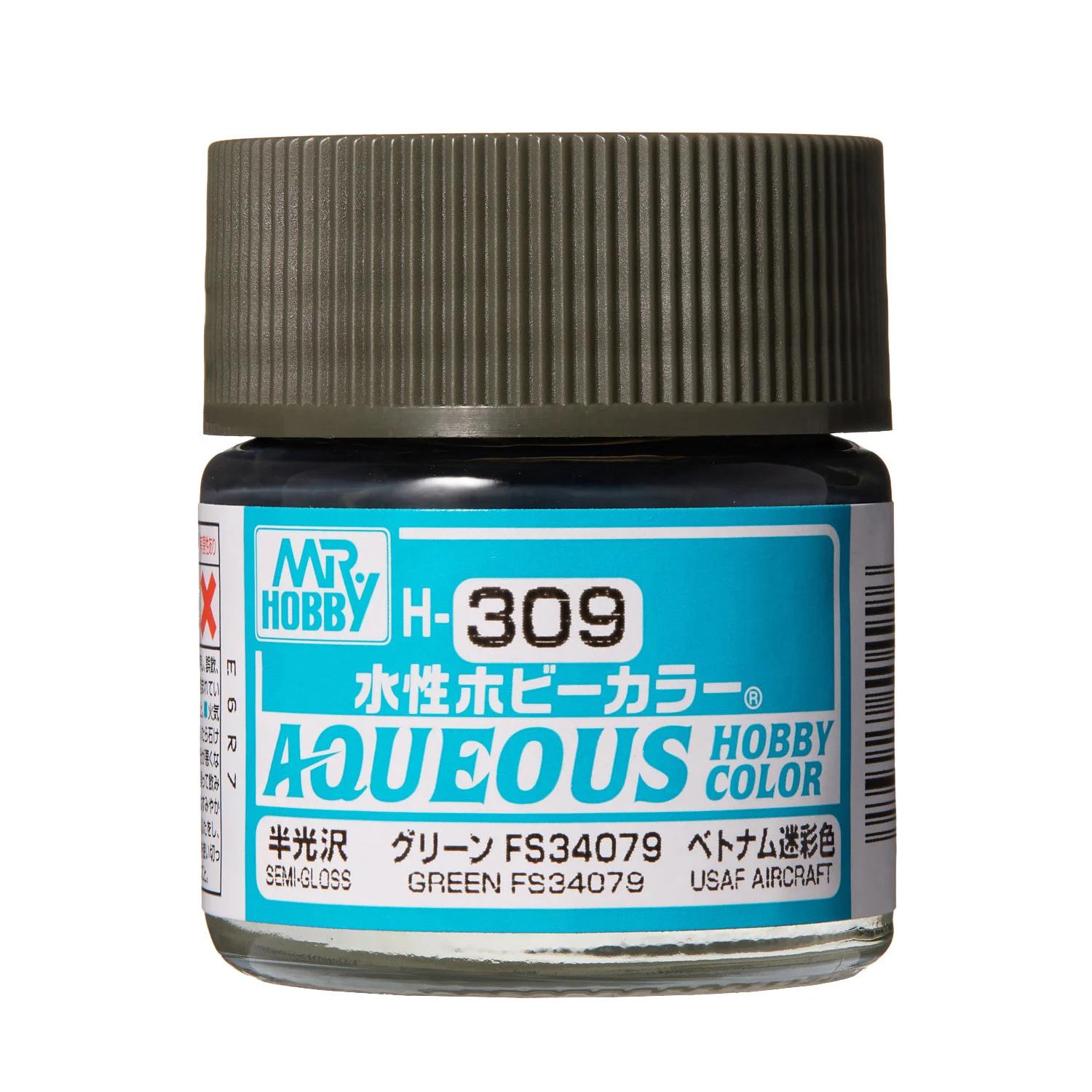Mr. Hobby Aqueous Hobby Color Green FS 34079 (H309) 10 ml — official product photo 1