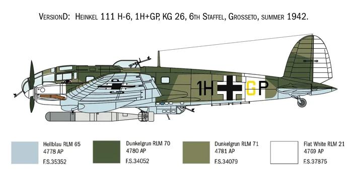 Italeri 1/72 Heinkel He-111h Model Kit — official product photo 6