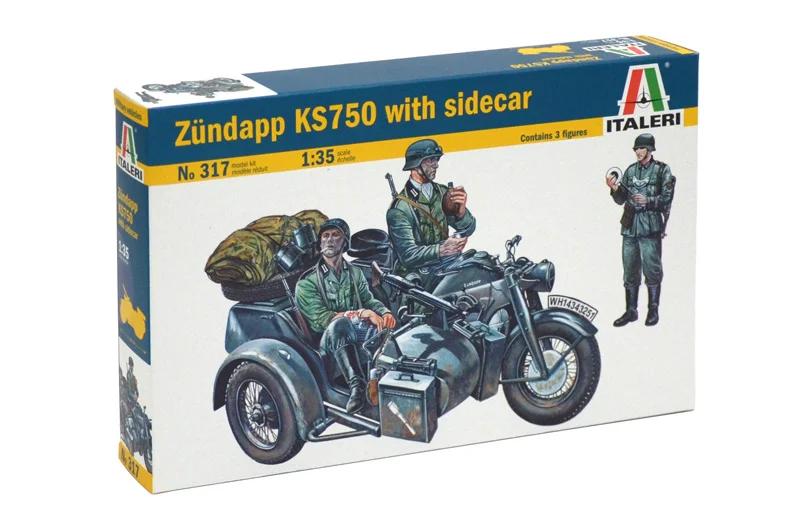 Italeri 1/35 Ks750 Zundapp Motorcycle Model Kit — official product photo 2