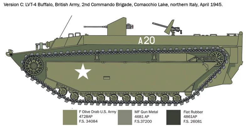 Italeri 1/35 LVT-4 Water Buffalo Eto Model Kit — official product photo 4