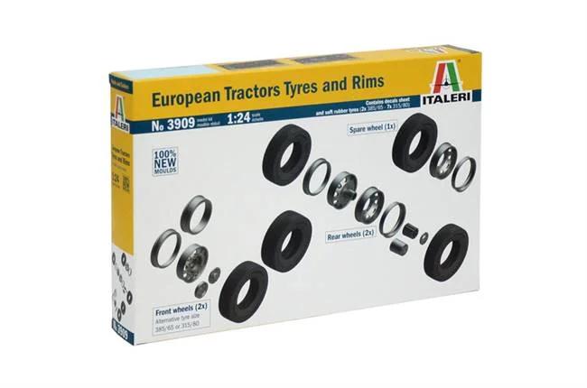 Italeri European Tractors Tires Rims Model Kit — box art