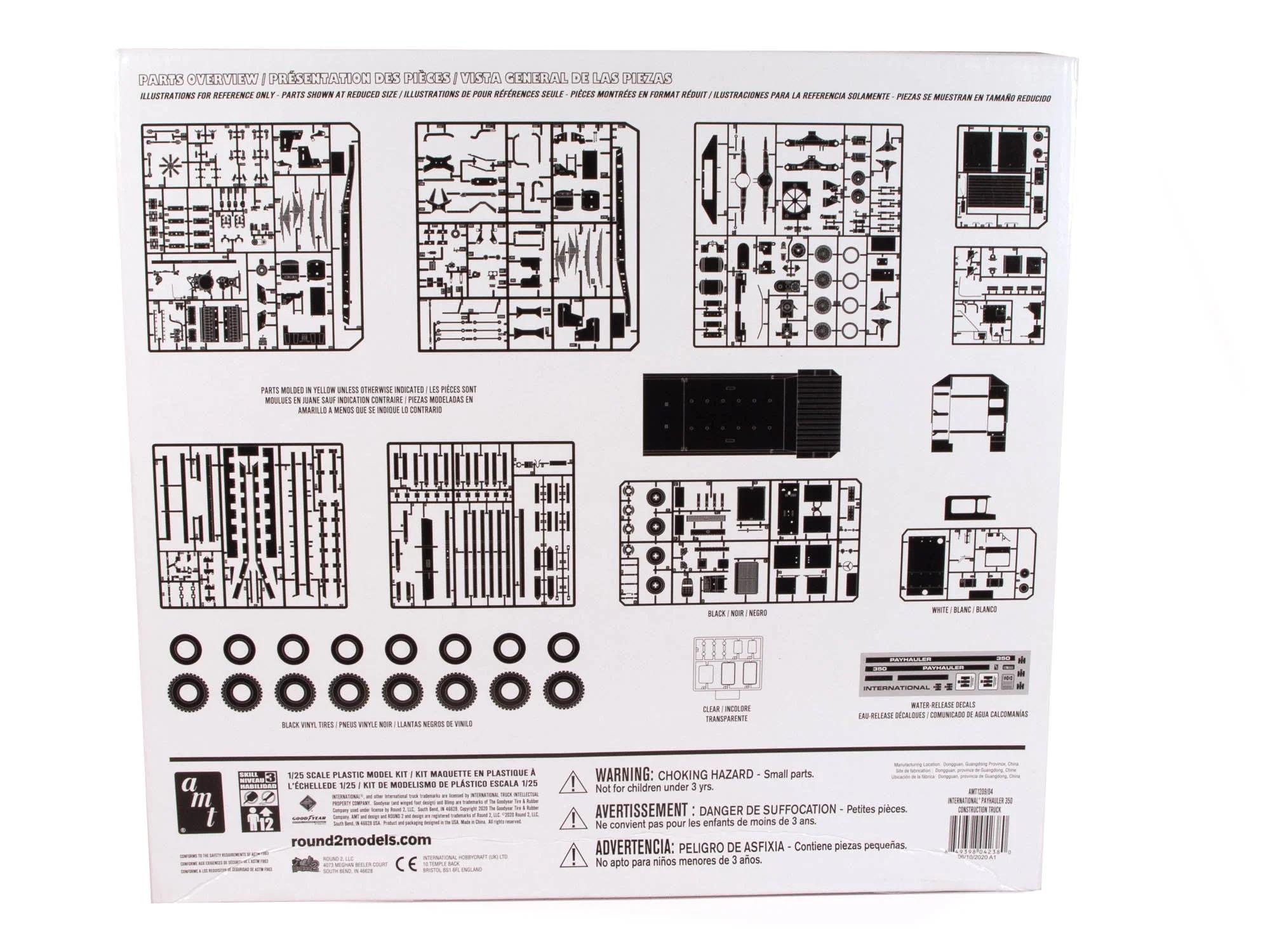 AMT 1/25 International Payhauler 350 Dump Tr Model Kit — official product photo 4