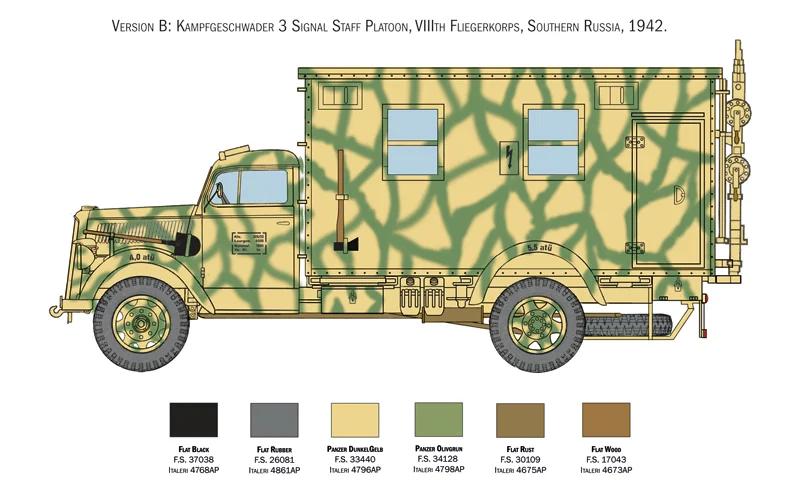 Italeri 1/35 Opel Blitz Radio Truck Model Kit — official product photo 5