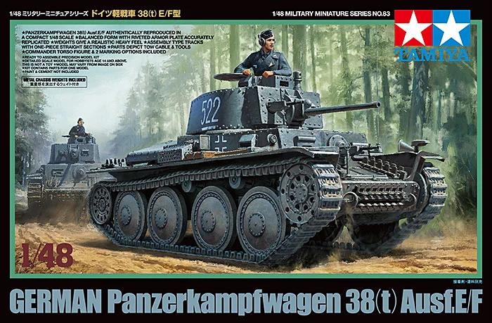 Tamiya 1/48 German Panzer 38 Ausf E F Model Kit — official product photo 1
