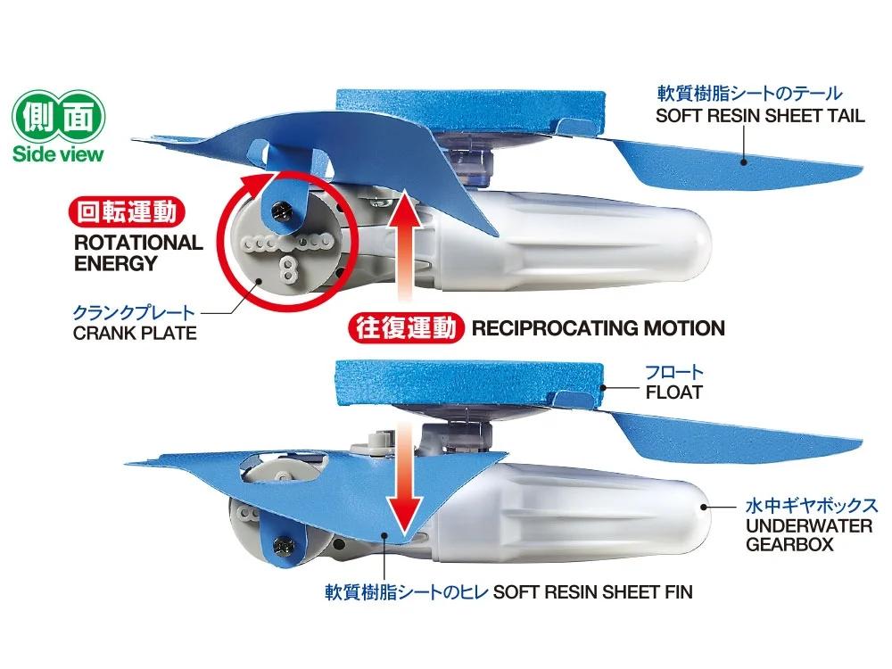 Tamiya Swimming Manta Ray Model Kit — official product photo 2