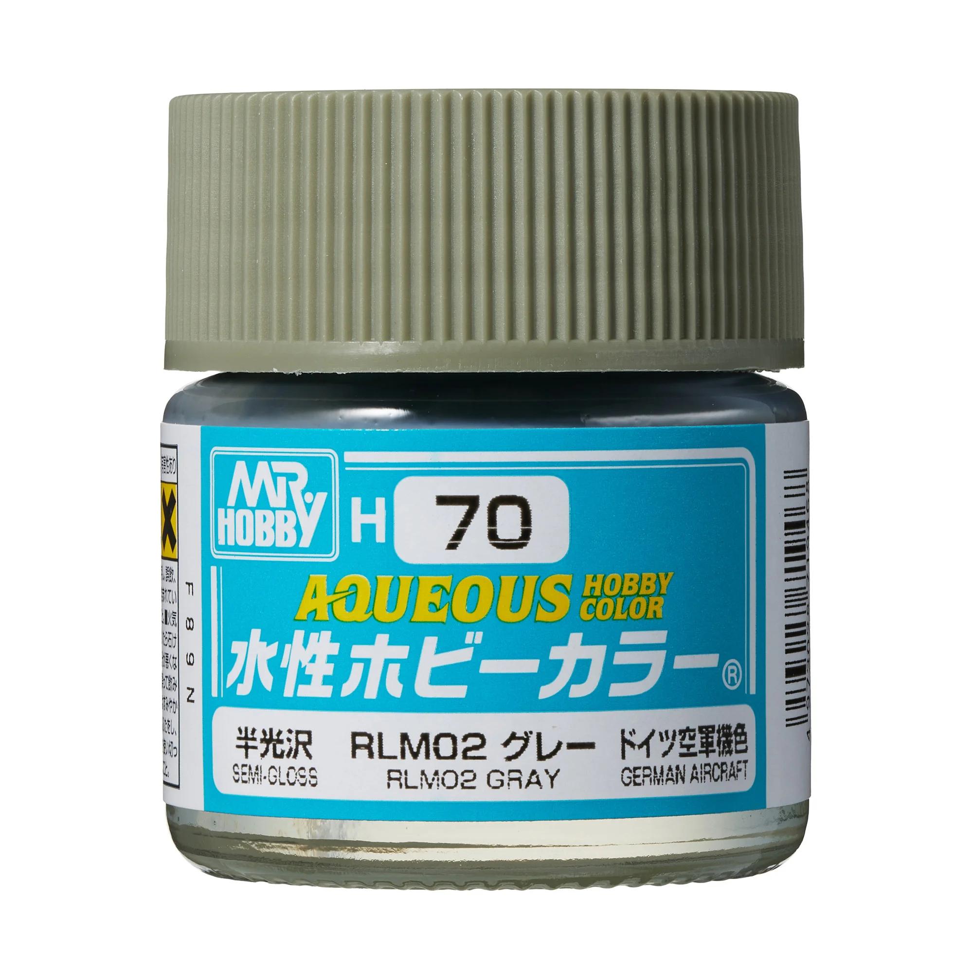 Mr. Hobby Aqueous Hobby Color RLM02 Gray (H70) 10 ml — official product photo 1