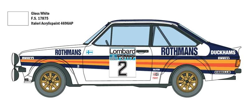 Italeri 1/24 Ford Escort Rs1800 MK II Model Kit — official product photo 3