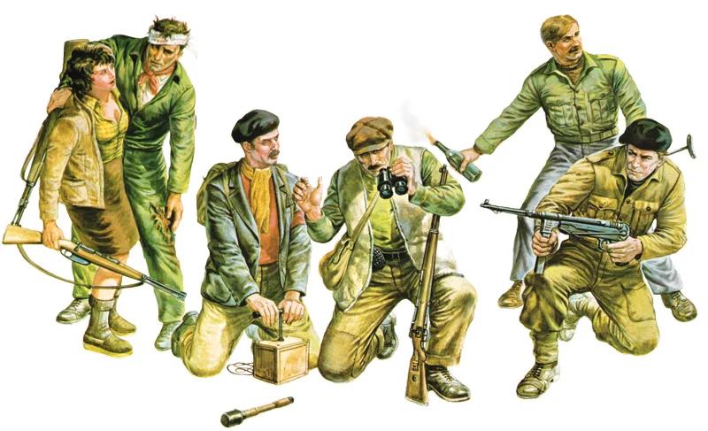 Italeri 1/35 Partisans Model Kit — official product photo 1
