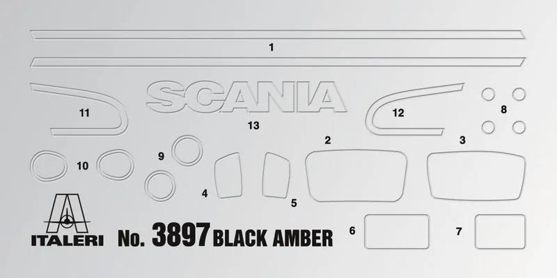 Italeri 1/24 Scania R Black Amber Model Kit — official product photo 4
