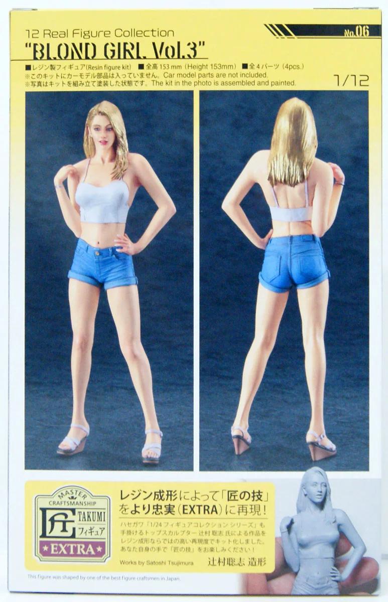 Hasegawa 1/12 12 Figure Collection 6 Blonde Girl Model Kit — official product photo 2