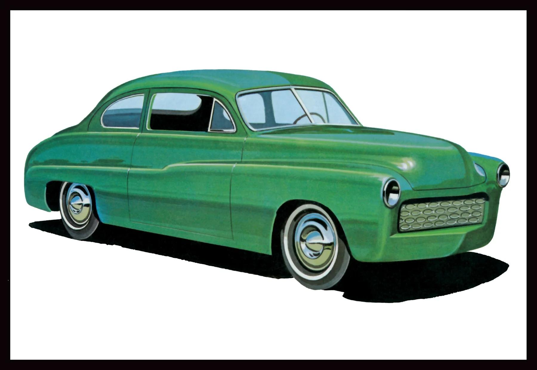 AMT 1/25 49mercury Club Coupe Model Kit — box art