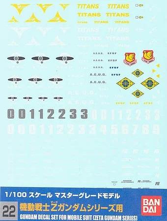 Bandai 1/100 MG GD-22 Multiuse Decal — product photo