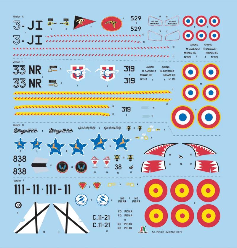 Italeri 1/32 Mirage III E R Model Kit — official product photo 3