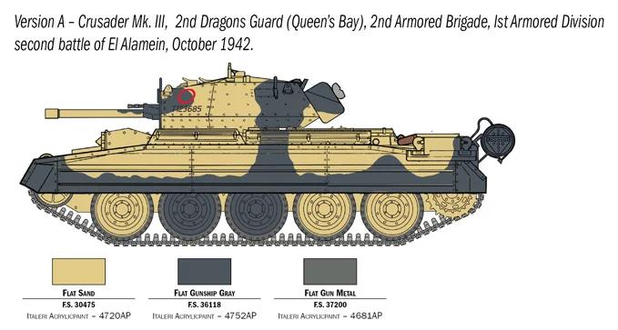 Italeri Crusader MK III W British Tank Crew1 35 Model Kit — official product photo 4