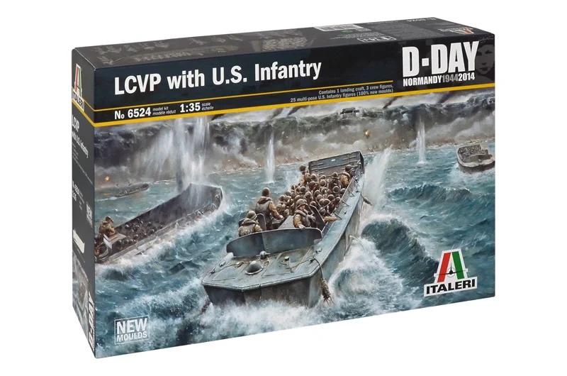 Italeri 1/35 Lcvp US Infantry Model Kit — official product photo 1