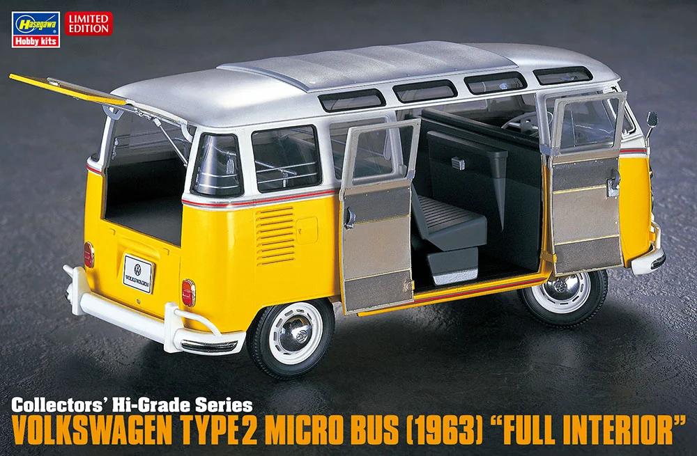 Hasegawa 1/24 63 Volkswagen Type2 Microbus W Int Model Kit — official product photo 2