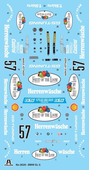 Italeri 1/24 Bmw 320 Group 5 Model Kit — official product photo 3