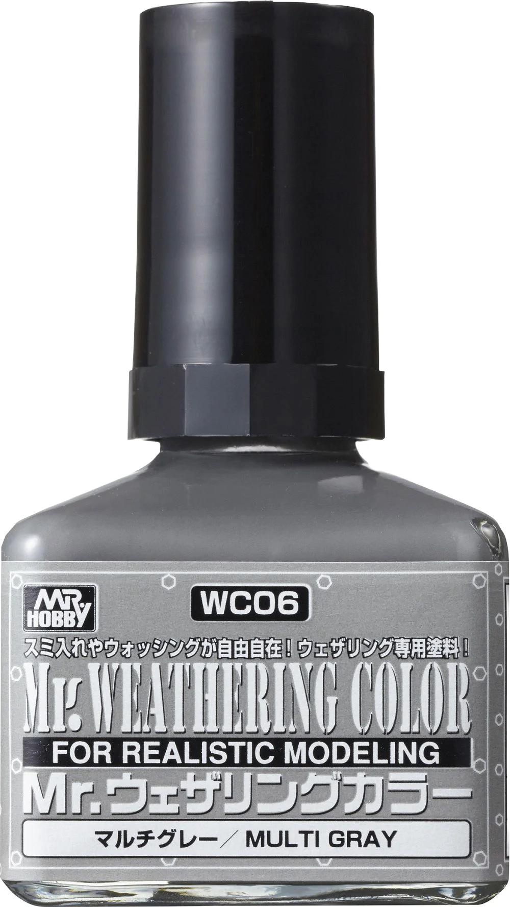 Mr. Hobby Weathering Color Multi Gray (WC06) 40 ml — official product photo 1