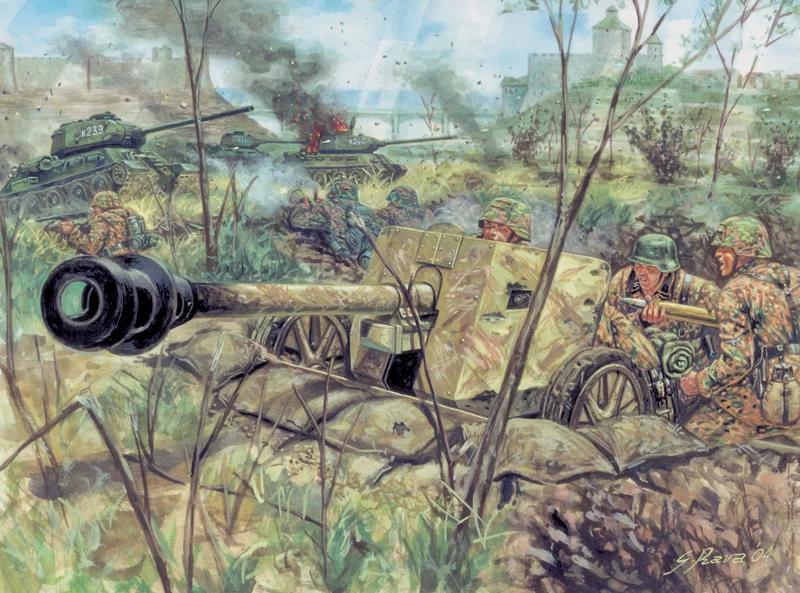 Italeri WWII Germ Pak 40anti-tankgun72 Model Kit — official product photo 1