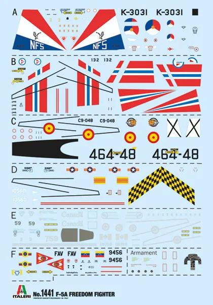 Italeri 1/72 F-5A Freedom Fighter Model Kit — official product photo 3
