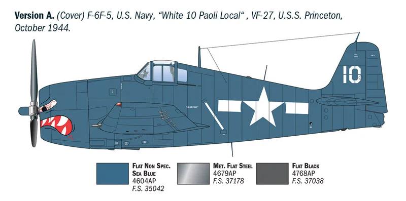 Italeri 1/72 Grumman F6f-3 5 Hellcat Model Kit — official product photo 3