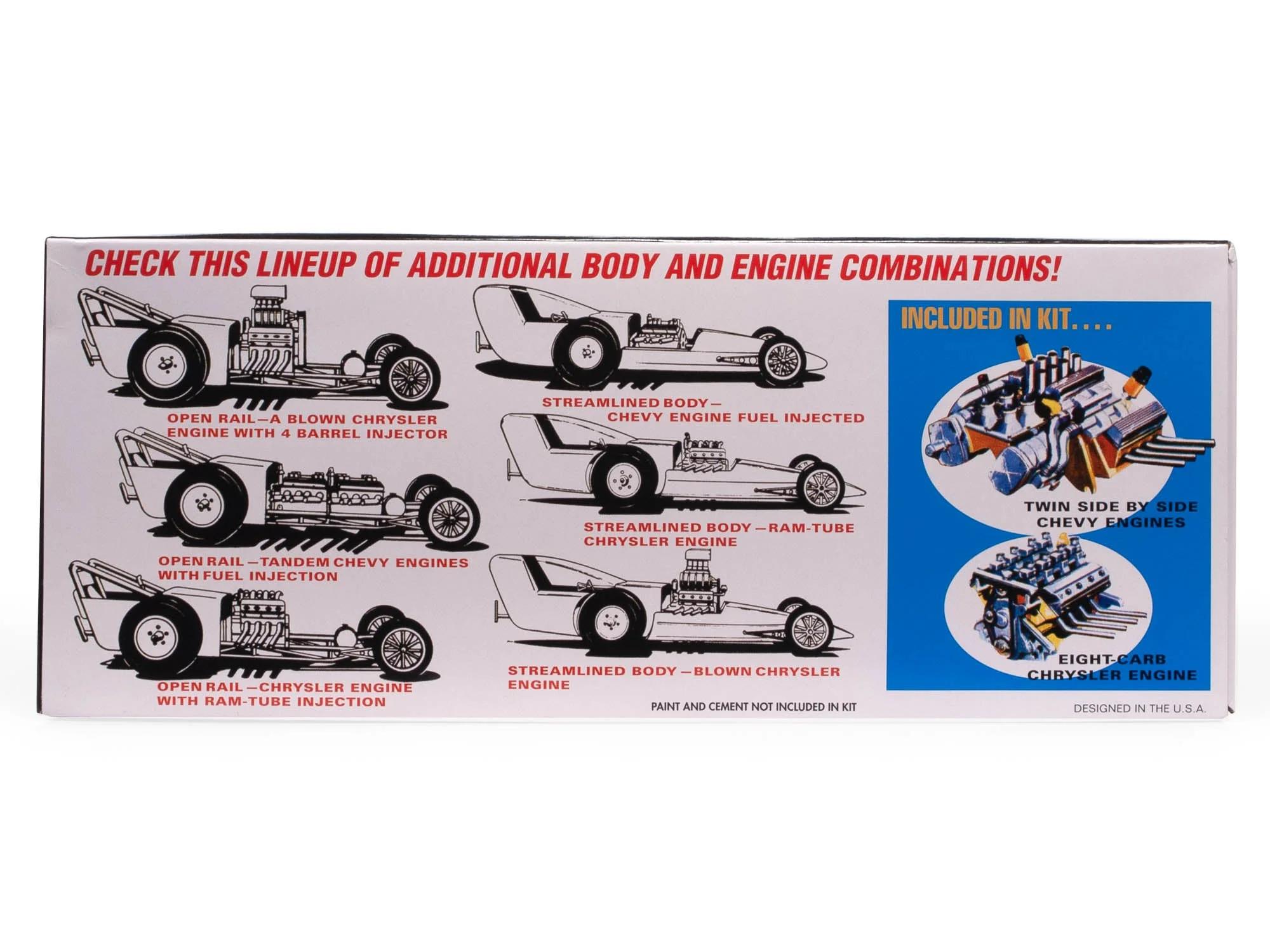 AMT 1/25 Fiat Double Dragster Model Kit — official product photo 3