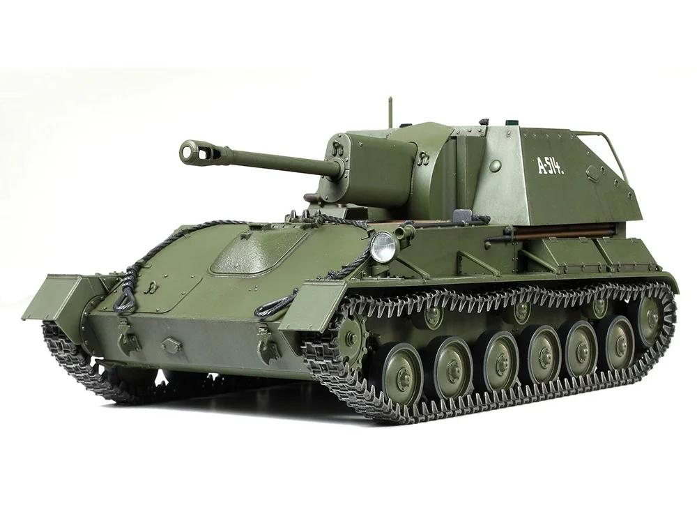 Tamiya 1/35 S-P Russian Gun Su-76m Model Kit — official product photo 1