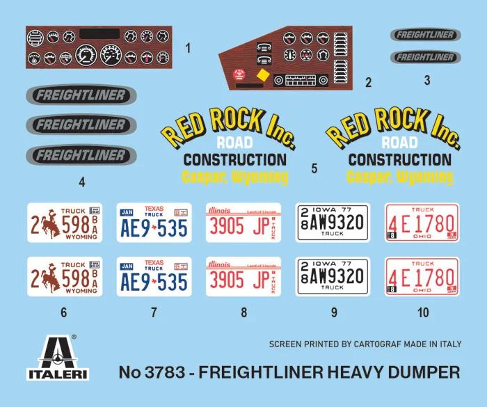 Italeri 1/24 Freightliner Heavy Dumper Truck Model Kit — official product photo 2