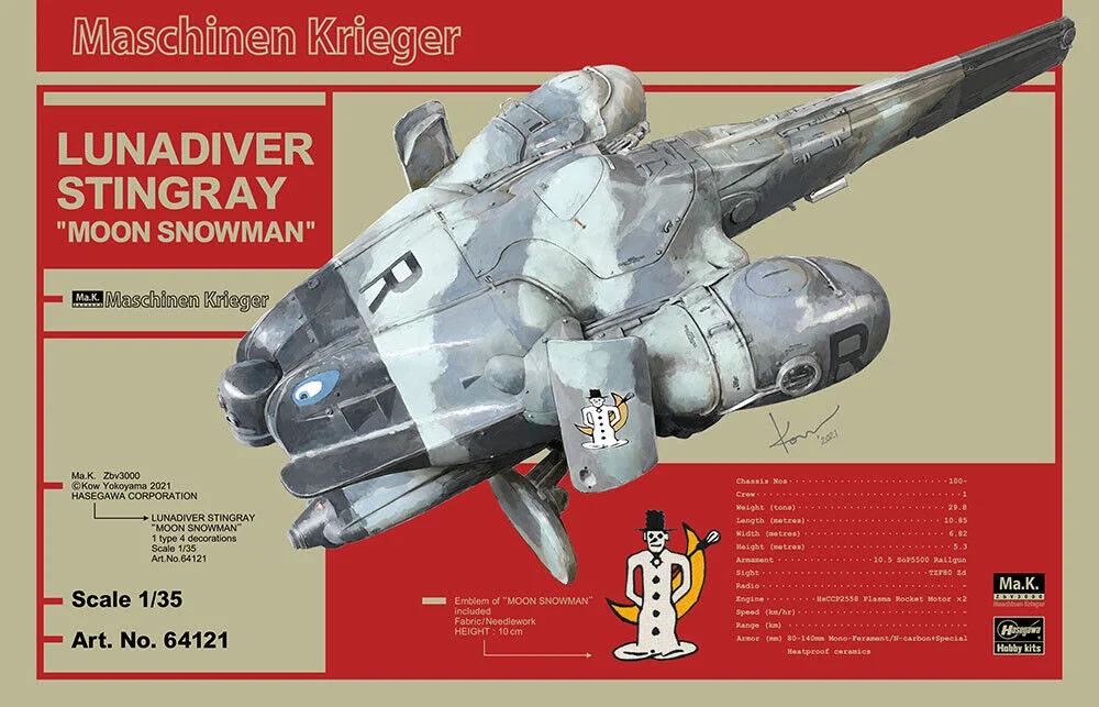 Hasegawa 1/35 Lunadiver Stingray Moon Snowman Model Kit — box art