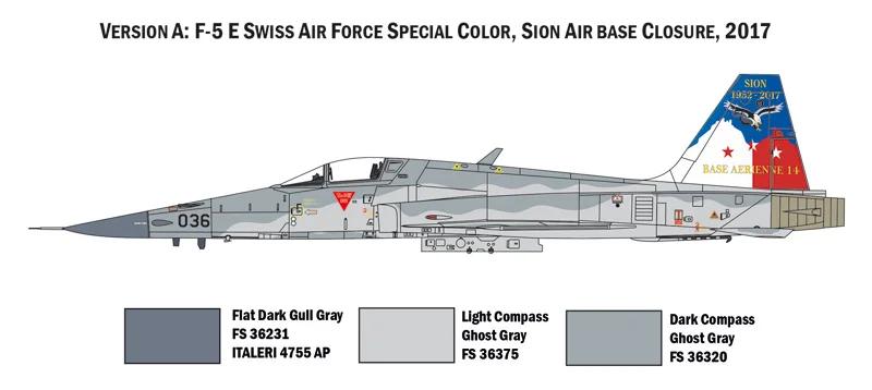 Italeri 1/72 F-5E Swiss Air Force Model Kit — official product photo 3