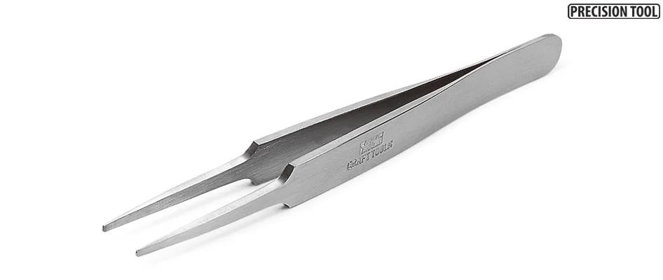 Tamiya Hg Straight Tweezers Roundtip — product photo