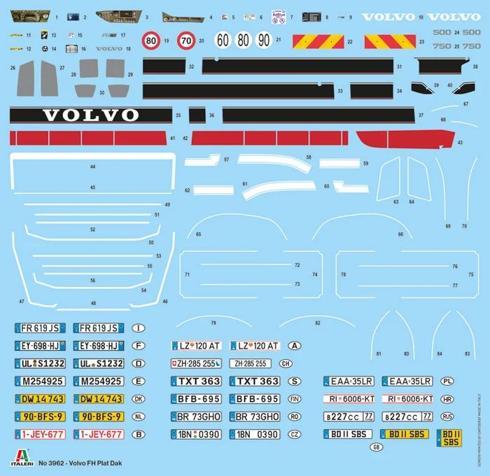 Italeri 1/24 Volvo Fh Plat Dak Model Kit — official product photo 3
