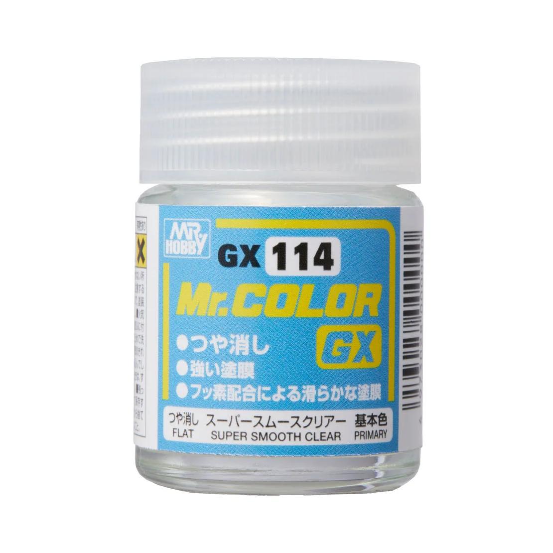 Mr. Hobby Mr. Color GX Super Smooth Clear Flat (GX114) 18 ml — official product photo 1
