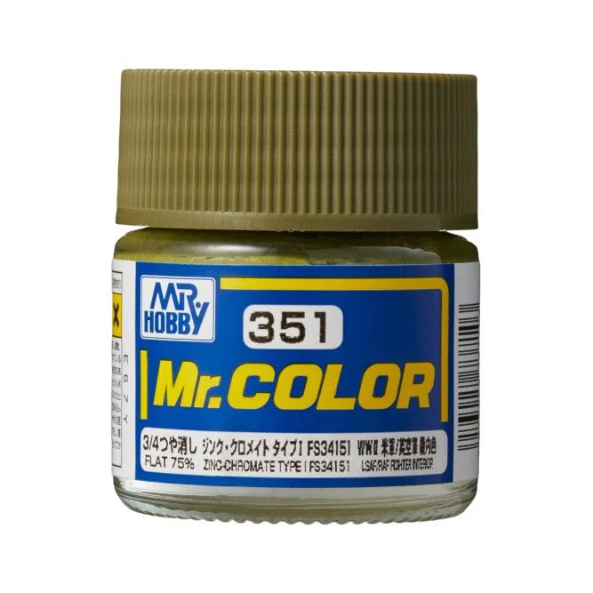 Mr. Hobby Mr. Color Zinc-Chromate Type FS34151 (C351) 10 ml — official product photo 1