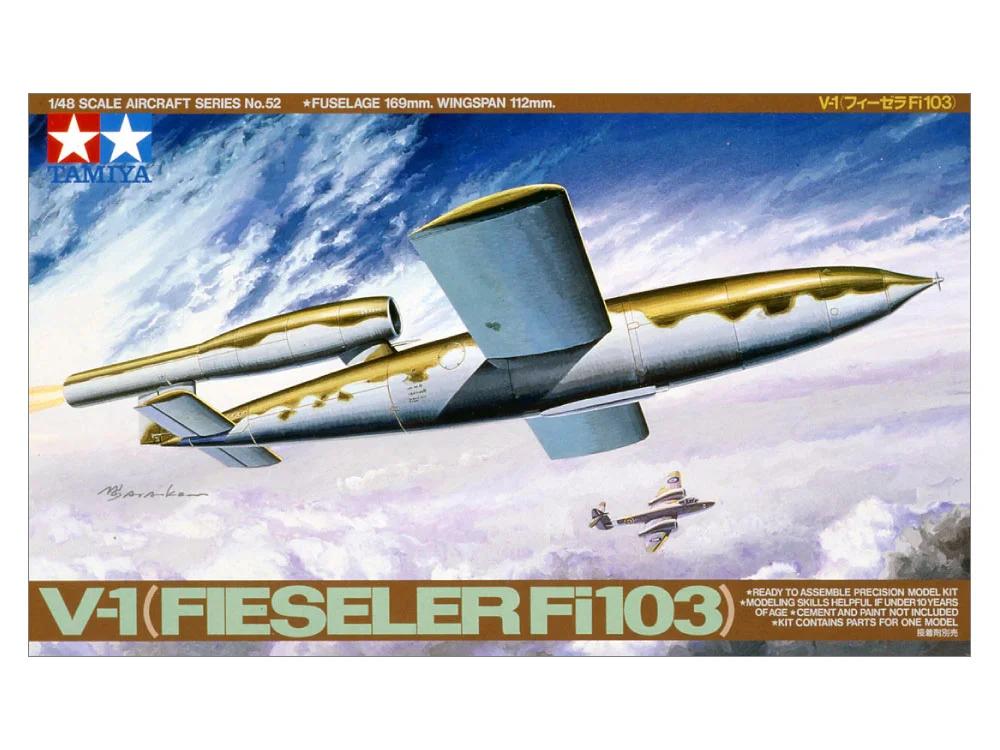 Tamiya 1/48 V-1 Fiseler Fi103 Buzz Bomb Model Kit — official product photo 1
