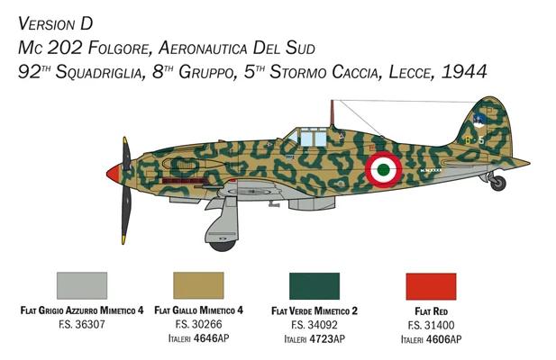 Italeri 1/72 MC-202 Folgore Model Kit — official product photo 5