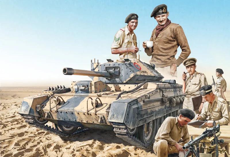 Italeri Crusader MK III W British Tank Crew1 35 Model Kit — official product photo 1